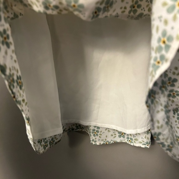 Dazy skirt - white/light green floral ruffle lightweight, fully lined - Picture 7 of 10